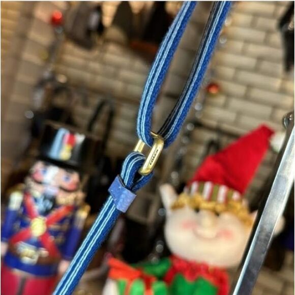 COACH KIA BLUE COLORBLOCK ROUND CIRCLE CANTEEN CROSSBODY BAG GUITAR STRAP - Picture 14 of 16